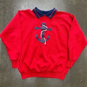 Vintage Anchor Collared Crewneck